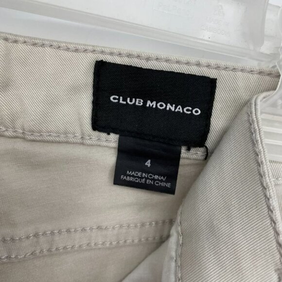 Club Monaco Creme low rise moto skinny pants size 4 - Picture 3 of 15